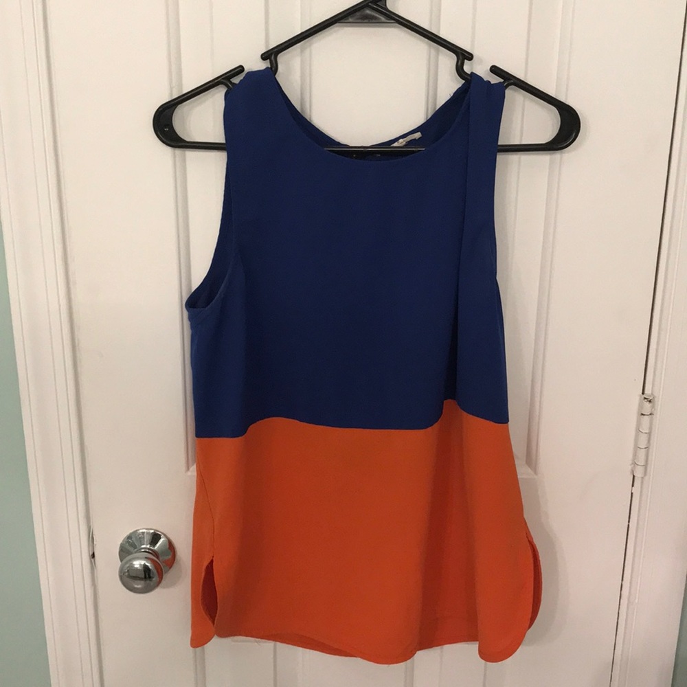 Blue and orange tank top